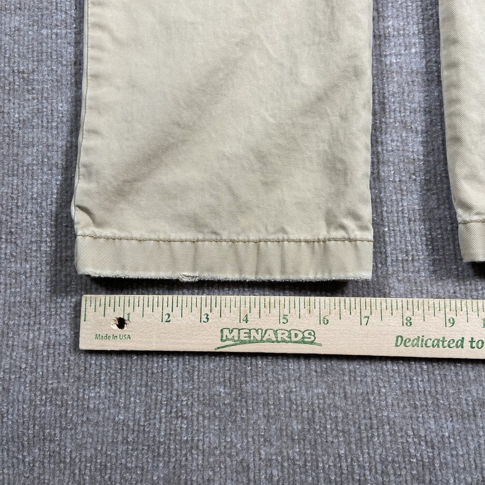 Vintage Hollister Pants Mens 30x31 Beige Khaki Chino‎ Straight Leg Logo Y2K - Picture 12 of 12